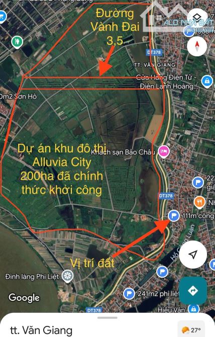 Cần bán 111 Tâm hoa. Công luận 2. Đất ODT Văn giang