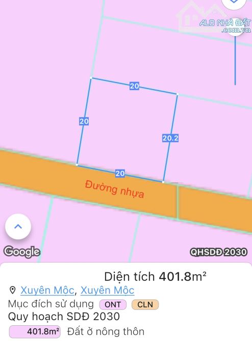 LÔ ĐẤT CỰC ĐẸP VUÔNG NHƯ TỜ GIẤY, SẴN THỔ CƯ, CÁCH CAO TỐC LONG THÀNH-HỒ TRÀM CHỈ 500M