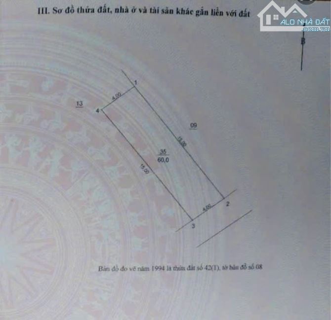 60tr/m lô đất đẹp như hoa hậu 60m2 tại Vạn Phúc Thanh Trì
