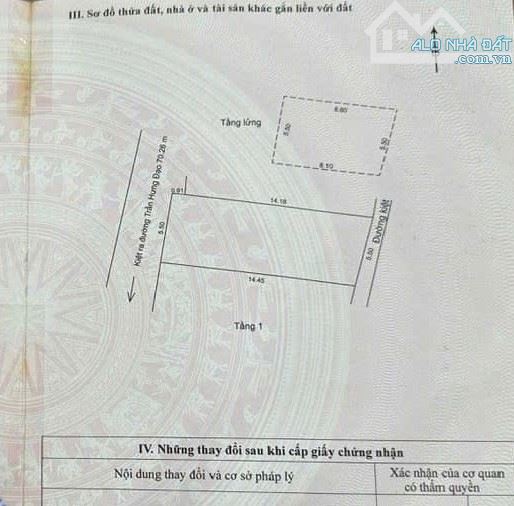 Bán nhà kiệt Oto 4m Trần Hưng Đạo, An Hải Bắc, Sơn Trà - 81m2 (ngang 5.5m). Giá 4,3 tỷ tl - 1