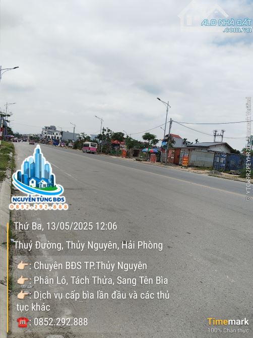 Bán 100m2 đất mặt đường máng nước, thủy nguyên - 1
