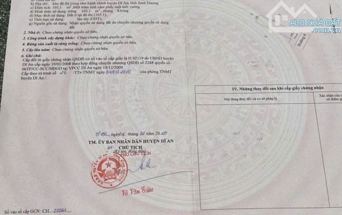 BÁN NHÀ TRUNG TÂM HANH CHÁNH DĨ AN, DT 100M2 TRÊT 2 LẦU 4PN, GIÁ 8.5 TI - 1