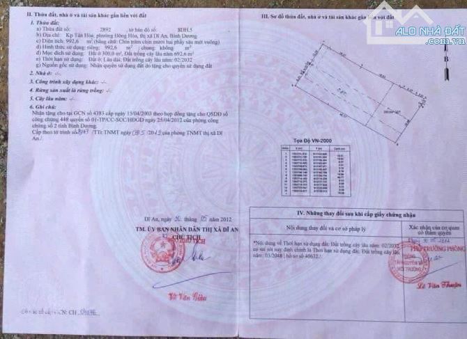 BÁN XƯỞNG TÂN HÒA SÁT QUỐC LỘ 1K ĐÔNG HÒA DĨ AN, DT 1900M2 CÓ 300TC GIÁ 40TI - 1