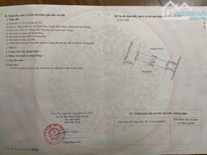 Bán đất Xuân La - Thanh Sơn - Kiến Thụy - Hải Phòng - 2