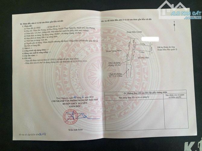 🆘🆘Duy nhất lô 60m Bái Trong Hoa Động một ngoặt vào đất giá chỉ 1,5x tỷ. - 2