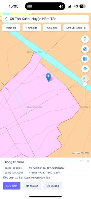 Bán 2 hecte đất ONT Đường số 14 - Tân Xuân - Hàm Tân giá ngộp 700k/m2 - 2