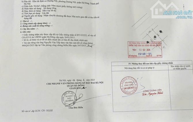 BÁN ĐẤT DƯƠNG NỘI HÀ ĐÔNG_GẦN MẶT PHỐ LÊ QUANG ĐẠO_SÁT CÔNG VIÊN THIÊN VĂN HỌC_50M_14,7 TỶ - 3