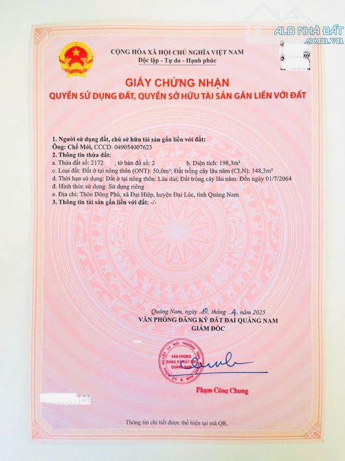 📌📌📌Làm việc trực tiếp!!!cần bán 2 lô đất thôn Đông Phú, xã Đại Hiệp, huyện Đại Lộc, QN. - 5