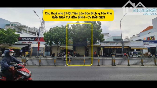 Cho thuê nhà 2 mặt tiền Lũy Bán Bích 68m², 2Lầu - GẦN NGÃ TƯ HÒA BÌNH