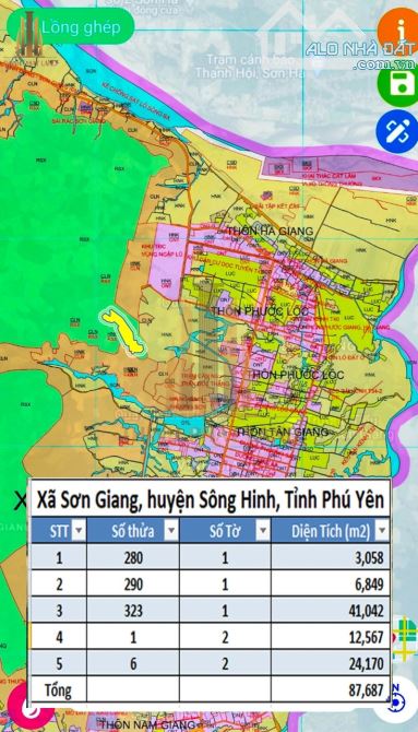 Bán đất diện tích lớn thích hợp phân lô gần đường chính lớn  Sơn Giang - Sông Hinh- Phú Yê