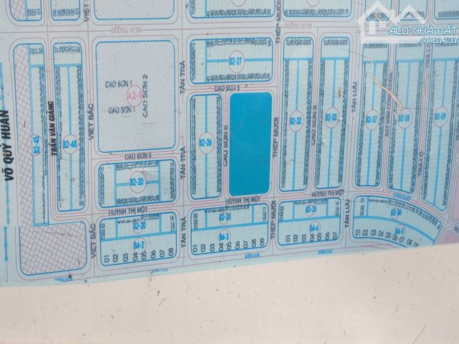BÁN LÔ ĐẤT MT ĐƯỜNG HUỲNH THỊ MỘT, TĐC TÂN TRÀ, HÒA HẢI, 100M2, NGANG 5M, GIÁ NHỈNH 3 TỶ. - 3