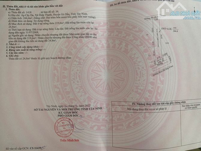 CCG bán căn nhà 2 mặt tiền trước sau, đường số 4 Cây Da giá 680 triệu - 1