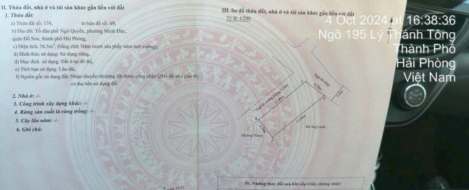 Đất nền rộng 56.5m2 đang chờ chủ mới tại Đường Thượng Đức, MINH ĐỨC - ĐỒ SƠN - HP - 1