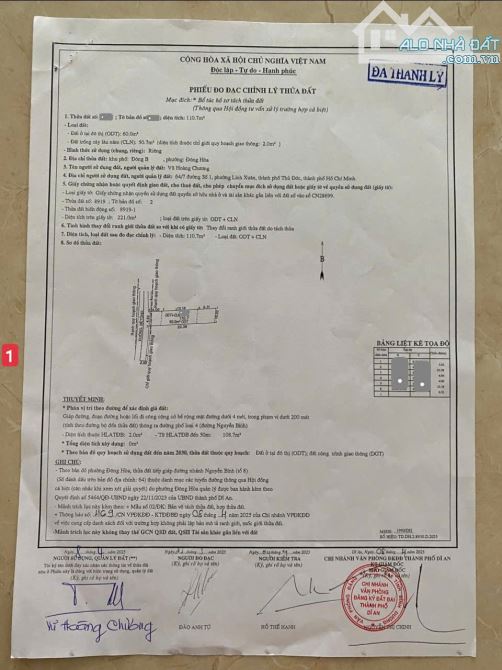 Bán đất 5x22m, hẻm Nguyễn Bính p.Đông Hòa kế sân vận động TP. Dĩ An - 2