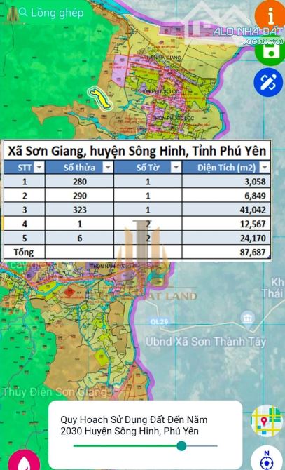 Bán đất diện tích lớn thích hợp phân lô gần đường chính lớn  Sơn Giang - Sông Hinh- Phú Yê - 4