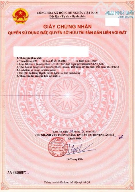 ❌ NGỢPPP NÈÈÈ ANH CHỊ ❌ Ngang 5M x Dài 30M (73M2 THỔ CƯ) View Săn Mây Cực Đỉnh - chỉ 579TR - 6