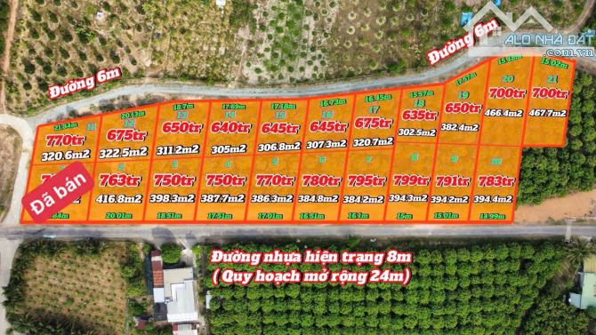 Mở bán 21 lô đất quy hoạch full thổ tại Suối Tiên Diên Khánh