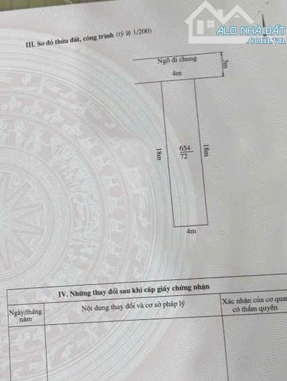 Bán đất ngõ đường Hạ Đoạn 2, 72m2, (4x18), 28,x tr/m2.