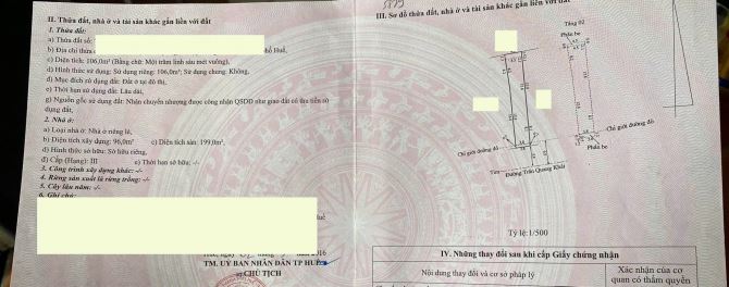 Nhà 02 Tầng Mặt tiền Trần Quang Khải, Trung Tâm Ngã 6, Huế