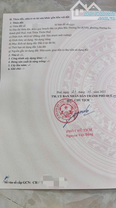 🕋🕋 Đất mặt tiền Bãi Sậy 4, Hương Sơ, Huế giá rẻ - 2