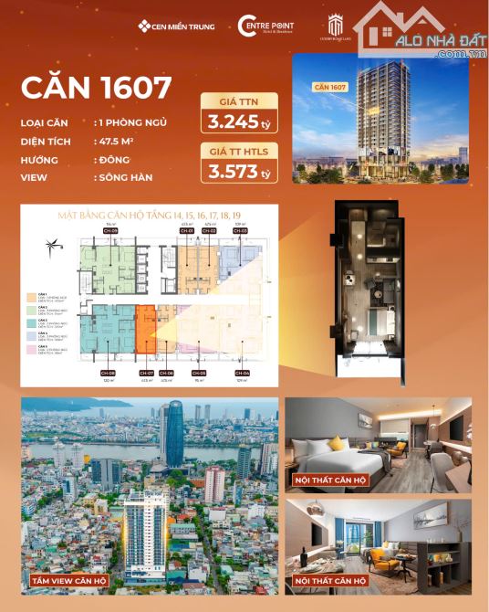 Giỏ hàng căn hộ cao cấp view biển view sông Hàn trung tâm Đà Nẵng giá tốt full nội thất - 3