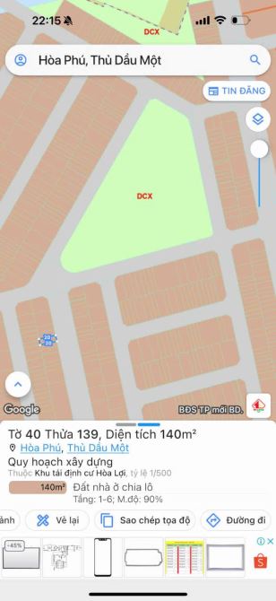 Bán Đất Nền dt 7 x 20m Mặt Tiền D19 Dự Án TĐC Hòa Lợi, Thủ Dầu Một, Bình Dương, TPHCM