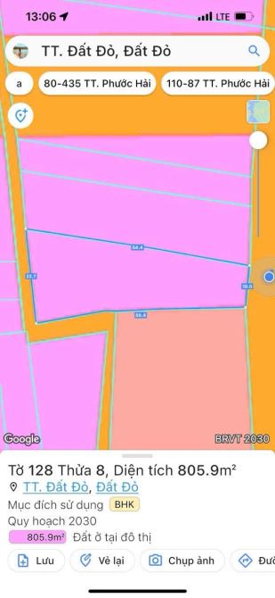 518m2 Lô đất 2 mặt tiền Lương Thế Vinh - TT.Đất Đỏ - NGỘP CHỈ 2,3 TỶ