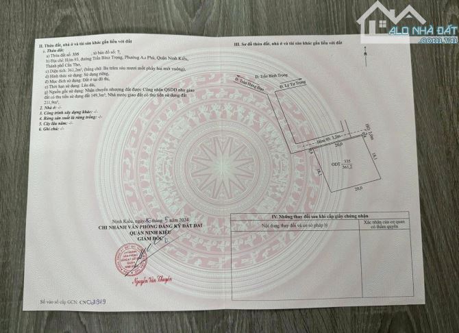 bán dãy minihous ,  hẻm 93 đường trần bình trọng cái răng , diện tích đất 360m2, thổ cư - 1