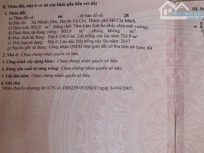 bán gấp 804m2 đất thổ mặt tiền đường nguyễn thị rành củ chi - 4