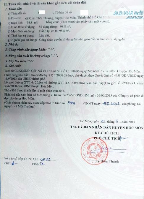 Cần Xoay Vốn Bán Gấp Nhà Tân Hiệp 39, Tân Hiệp, Hóc Môn - Giá 730TR - Sổ Hồng Riêng - 5