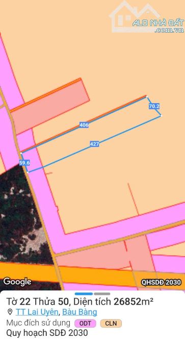 BÁN ĐẤT MẪU MT NHỰA, TT.LAI UYÊN, BÀU BÀNG, DT:60x427, SHR, GIÁ 22 TỶ chốt - 6