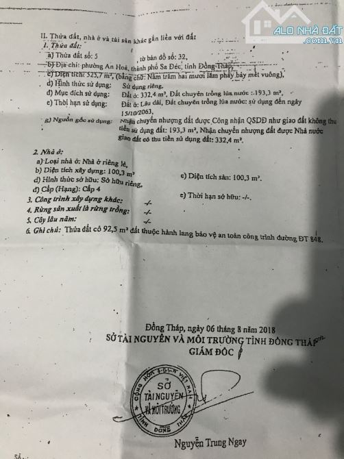 Cần bán nhà đất đường 848 phương án hoà - 3