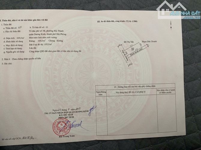 105m2 đất Vũ Hộ, Hải Thành, DƯơng Kinh - 4