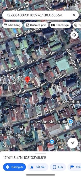 BÁN ĐẤT MẶT ĐƯỜNG Y BHIN - DT: 6x20m - TC: 100m2 - H: ĐÔNG BẮC - 3,75 TỶ
