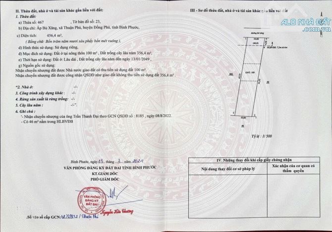 10x45 Tc 100m đường bê tông giá 490tr