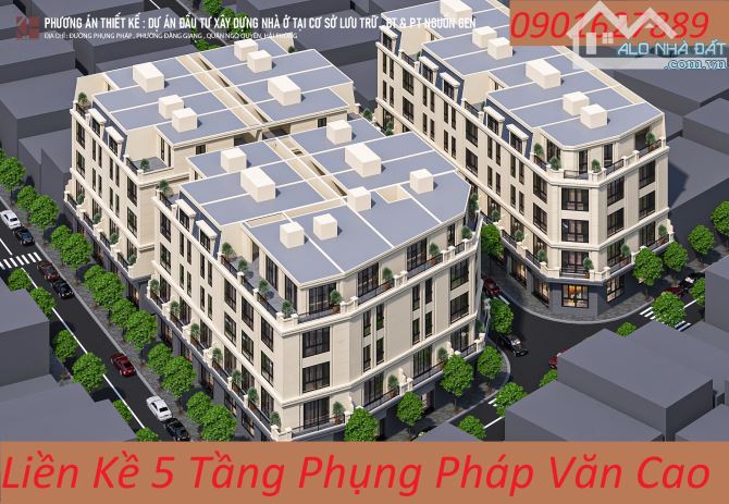 Biệt Thự Liền Kề 5 Tầng- Ô Tô Đỗ Cửa- Phố Phụng Pháp- Văn Cao- Hải Phòng