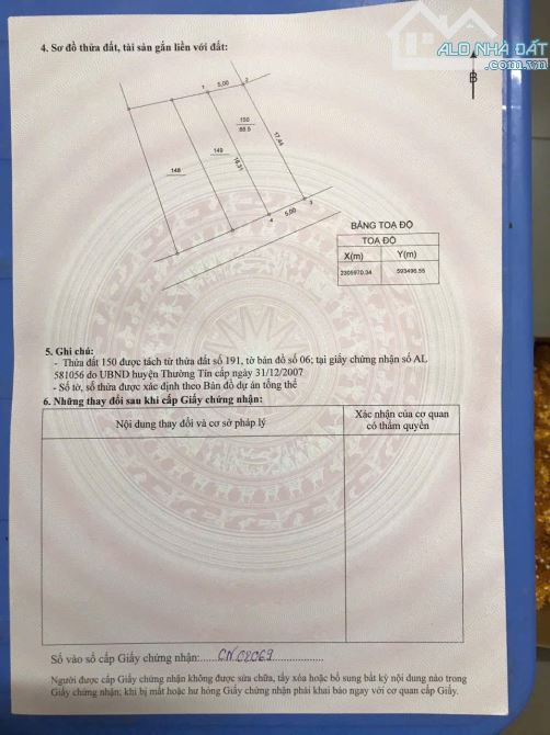 ĐẤT ĐẸP TẠI CHƯƠNG DƯƠNG, THƯỜNG TÍN 88 M2 VỊ TRÍ CỰC ĐẸP, PHÁP LÝ RÕ RÀNG - 1