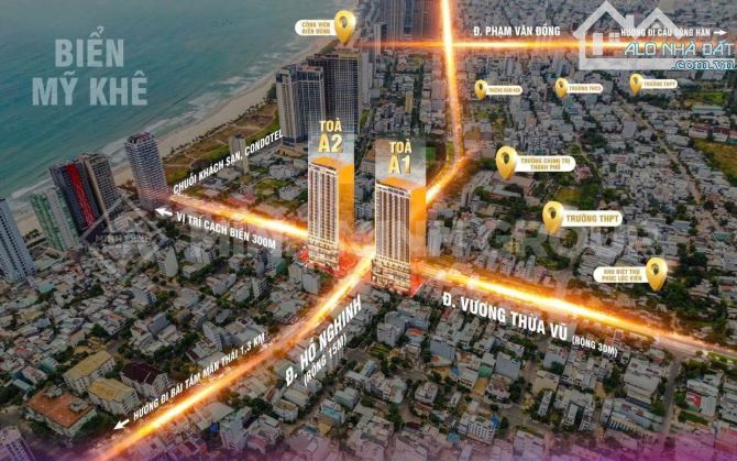 Bán lô đất MT nguyễn đình 80m2 đường 5m5 sát lô góc gần biển sạch đẹp - 1
