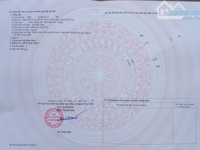 Tôi cần bán 100m2 đất ở Trung tâm hành chính Mễ Sở, Văn Giang sát đường Di Sản, Vành đai 4 - 1