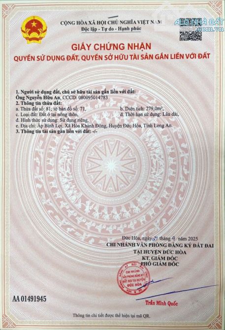 cần bán gấp lô đất mặt tiền số 2 Bình Lợi đang lên nhựa 12m diện tích : 7 x 39 thổ 100% sổ - 4