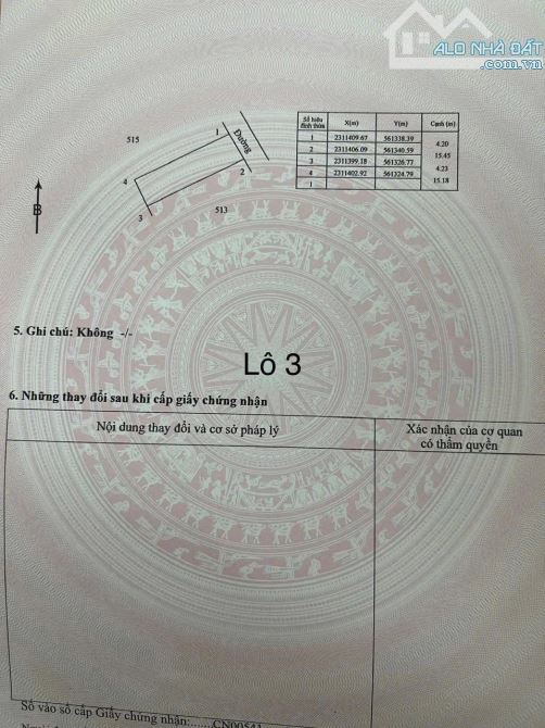 HÀNG F0 ĐẤT ĐỐNG THANH HƯNG LONG MỸ HÀO DÀNH CHO CÁC NHÀ ĐẦU TƯ TÀI CHÍNH 64,5M2 1T6XX - 5