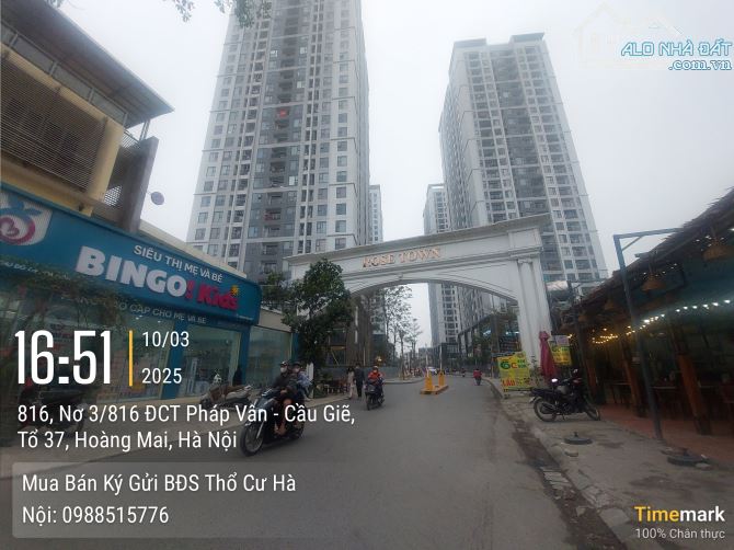 BÁN ĐẤT PHÂN LÔ KHU ĐÔ THỊ PHÁP VÂN - HOÀNG LIỆT - HOÀNG MAI - HÀ NỘI  Diện tích: 206m²  M