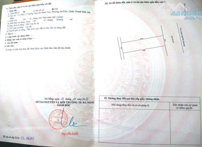 Bán Đất Đường Nguyễn Đình Tựu - Thanh Khê - Đối Diện Chợ Hoa