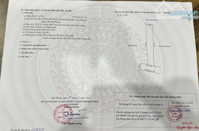 BÁN ĐẤT ĐẰNG HẢI SAU NHÀ MẶT ĐƯỜNG NGÔ GIA TỰ