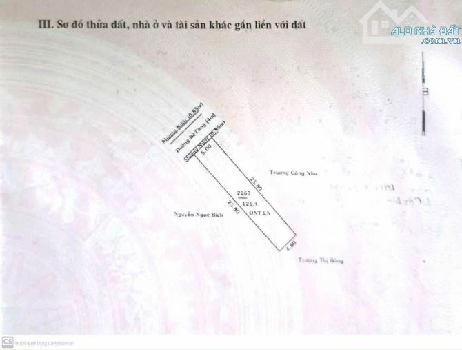 Đất Tương Bình Hiêp: 5 X 25,8  đường nhựa , sổ sẵn , 1950 tỏi