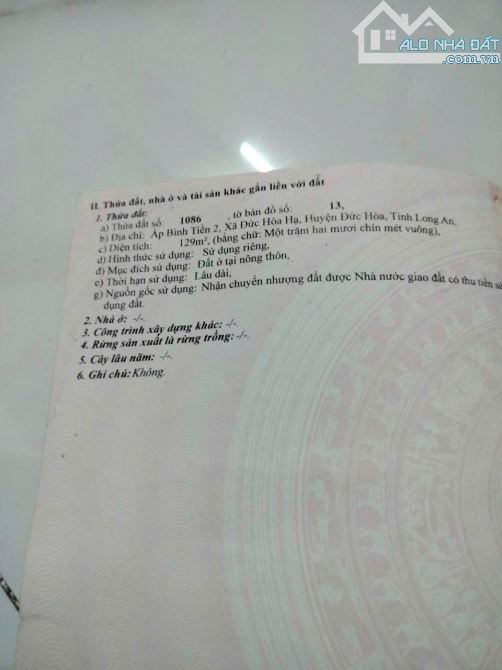 1,45 tỷ 💯 Bình tiền 2 - Đức Hòa Hạ  5,5 x20 tho cu, shr Giá 1 tỷ 450