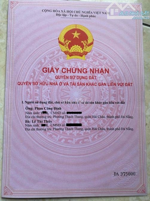 CẦN BÁN ĐẤT 2 MẶT TIỀN đường 7m5 LÊ THƯỚC, ( gần BIỂN ) 90m2, Giá 9.99 tỷ TL