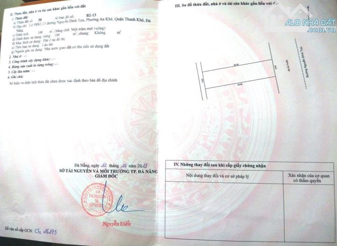 BÁN ĐẤT MẶT TIỀN NGUYỄN ĐÌNH TỰU – NGAY CHỢ HOA THANH KHÊ