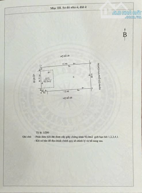 ĐỘI NHÂN, BA ĐÌNH: 92M - 4T - MT: 7m giá 15,5 tỷ - PHÂN LÔ - GARA Ô TÔ