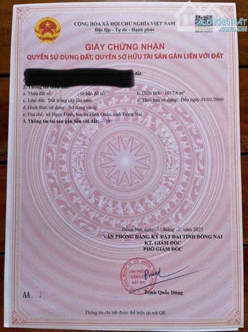LÔ ĐẤT VƯỜN SIÊU ĐẸP GIÁ TỐT 1617M2(18MX94M) KHU DÂN CƯ GẦN SÔNG ĐỒNG NAI CHỈ 430 TRIỆU